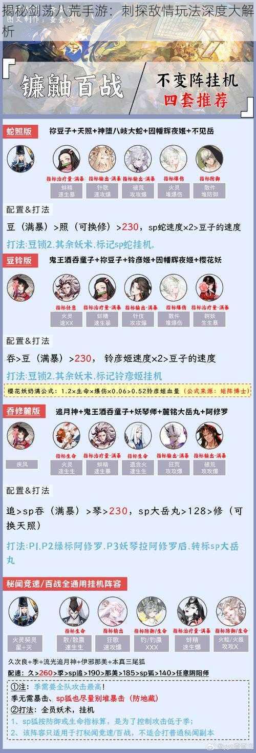 揭秘剑荡八荒手游:刺探敌情玩法深度大解析
