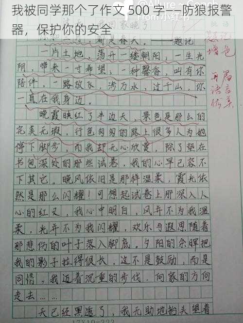 我被同学那个了作文 500 字——防狼报警器,保护你的安全