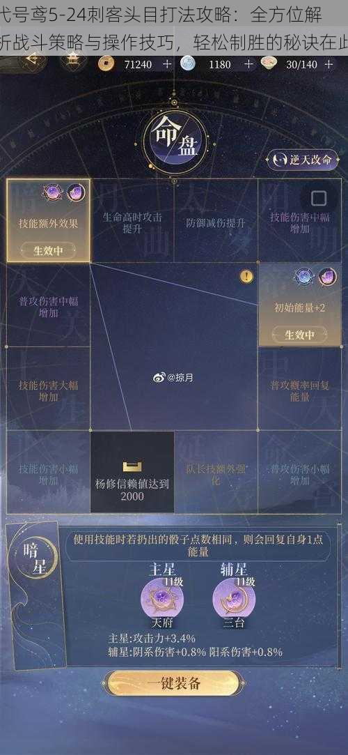 代号鸢5-24刺客头目打法攻略:全方位解析战斗策略与操作技巧,轻松制胜的秘诀在此