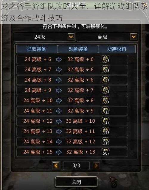 龙之谷手游组队攻略大全:详解游戏组队系统及合作战斗技巧