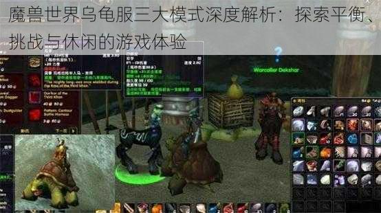 魔兽世界乌龟服三大模式深度解析:探索平衡、挑战与休闲的游戏体验