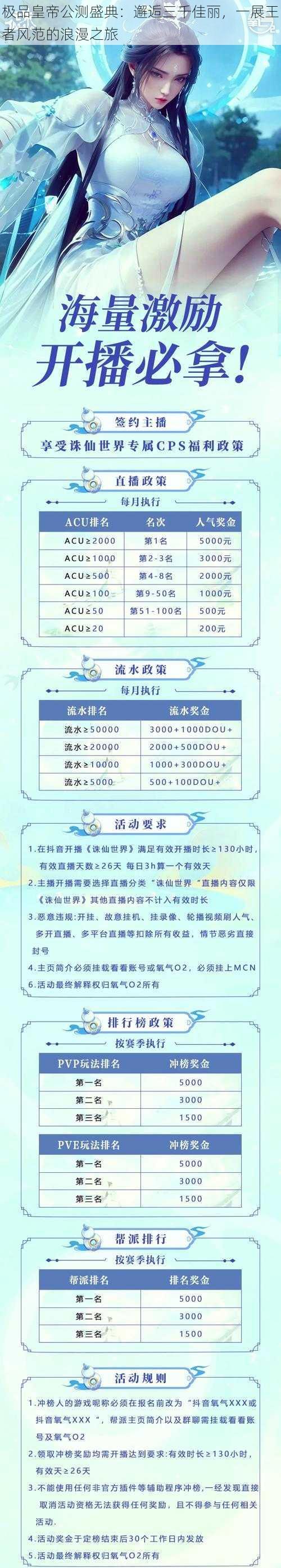 极品皇帝公测盛典:邂逅三千佳丽,一展王者风范的浪漫之旅