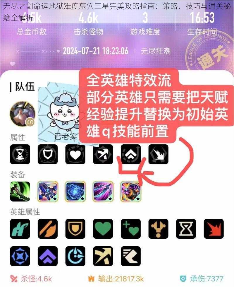 无尽之剑命运地狱难度墓穴三星完美攻略指南:策略、技巧与通关秘籍全解析