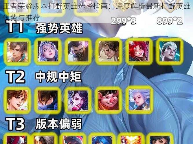 王者荣耀版本打野英雄选择指南:深度解析最新打野英雄优势与推荐