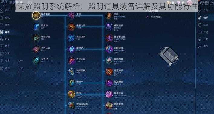 王者荣耀照明系统解析:照明道具装备详解及其功能特性介绍