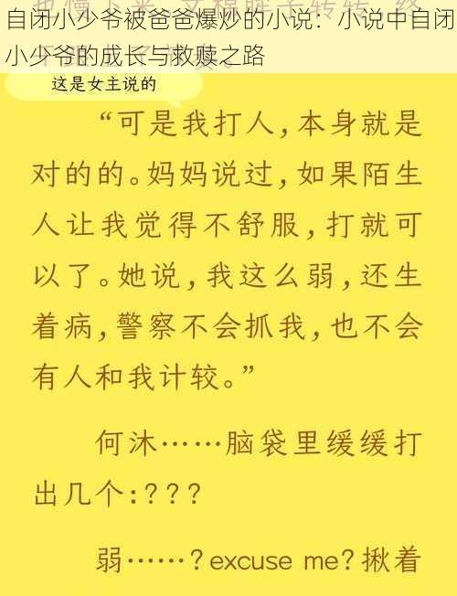 自闭小少爷被爸爸爆炒的小说:小说中自闭小少爷的成长与救赎之路
