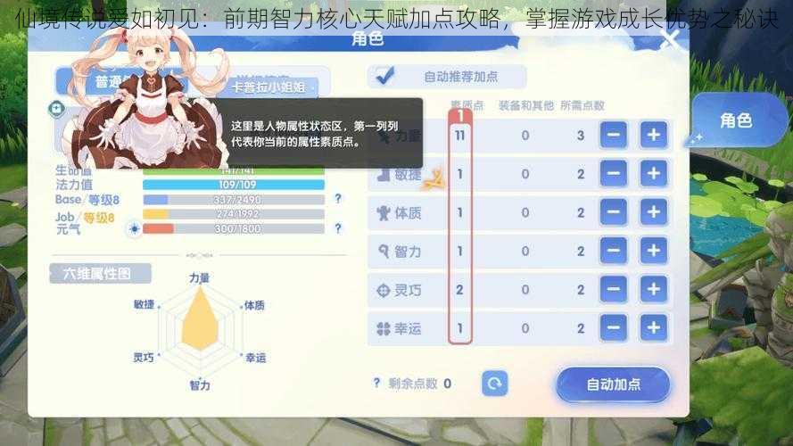 仙境传说爱如初见:前期智力核心天赋加点攻略,掌握游戏成长优势之秘诀