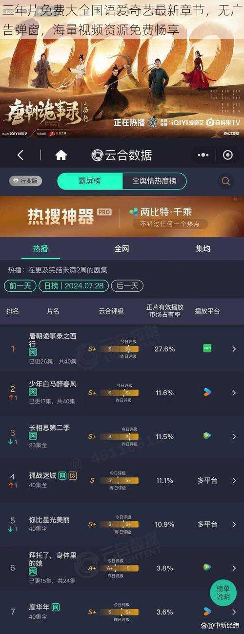 三年片免费大全国语爱奇艺最新章节,无广告弹窗,海量视频资源免费畅享