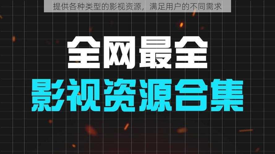 提供各种类型的影视资源,满足用户的不同需求