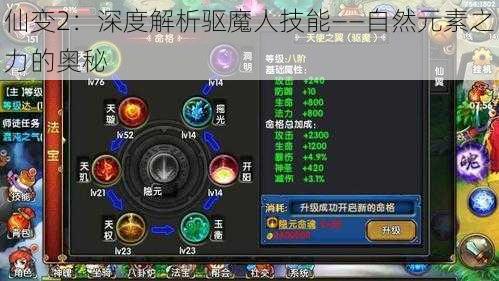 仙变2:深度解析驱魔人技能——自然元素之力的奥秘