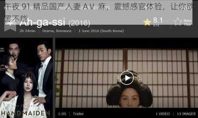 午夜 91 精品国产人妻 AⅤ 麻,震撼感官体验,让你欲罢不能