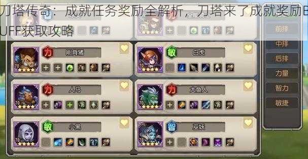 刀塔传奇:成就任务奖励全解析,刀塔来了成就奖励BUFF获取攻略