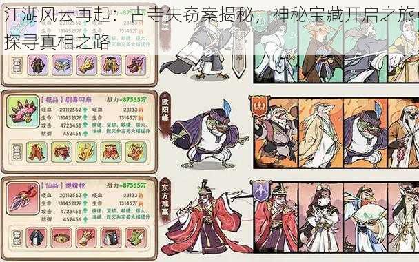 江湖风云再起:古寺失窃案揭秘,神秘宝藏开启之旅探寻真相之路