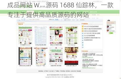 成品网站 W灬源码 1688 仙踪林,一款专注于提供高品质源码的网站