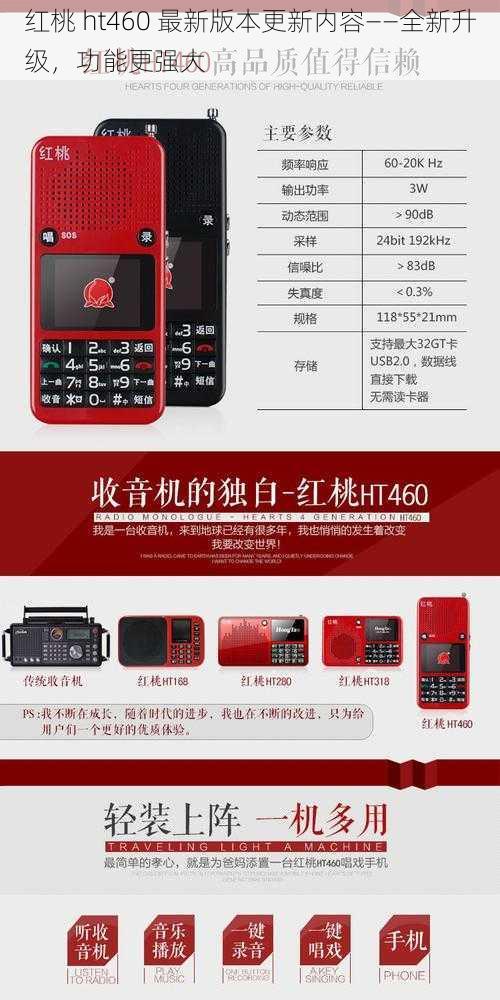 红桃 ht460 最新版本更新内容——全新升级,功能更强大