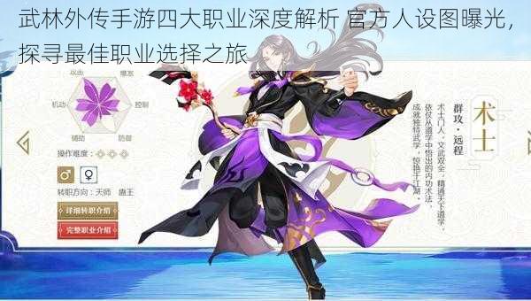武林外传手游四大职业深度解析 官方人设图曝光,探寻最佳职业选择之旅