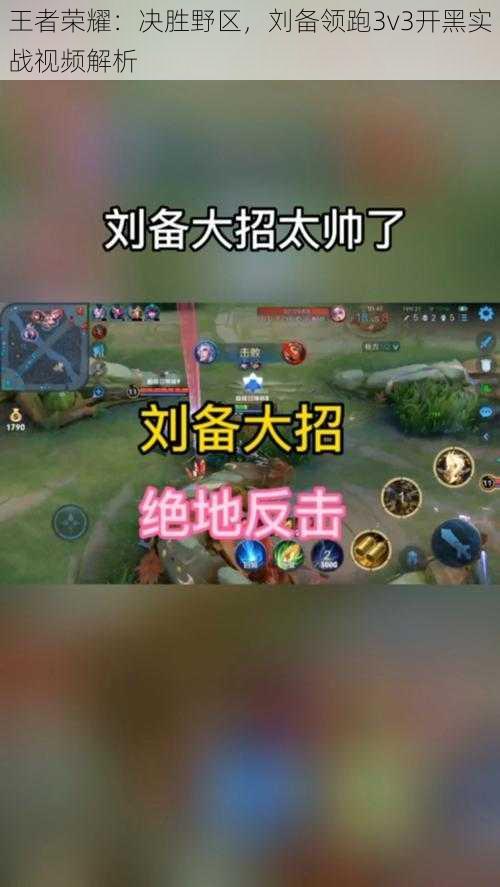 王者荣耀:决胜野区,刘备领跑3v3开黑实战视频解析