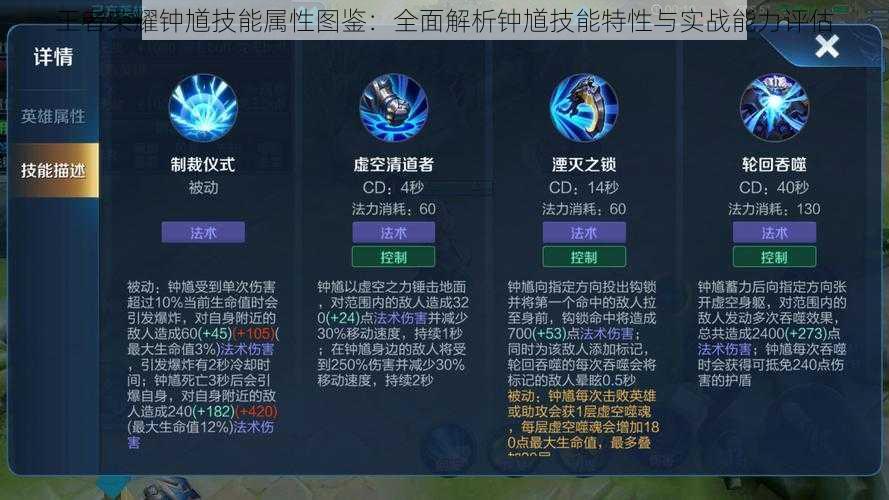 王者荣耀钟馗技能属性图鉴:全面解析钟馗技能特性与实战能力评估