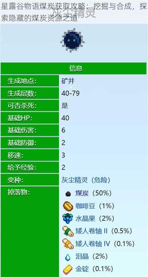 星露谷物语煤炭获取攻略:挖掘与合成,探索隐藏的煤炭资源之道
