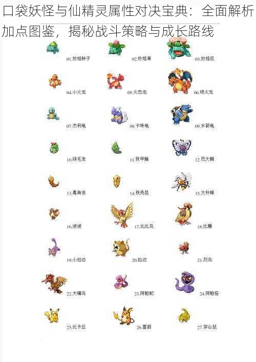 口袋妖怪与仙精灵属性对决宝典:全面解析加点图鉴,揭秘战斗策略与成长路线