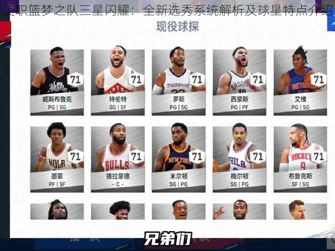 美职篮梦之队三星闪耀:全新选秀系统解析及球星特点介绍