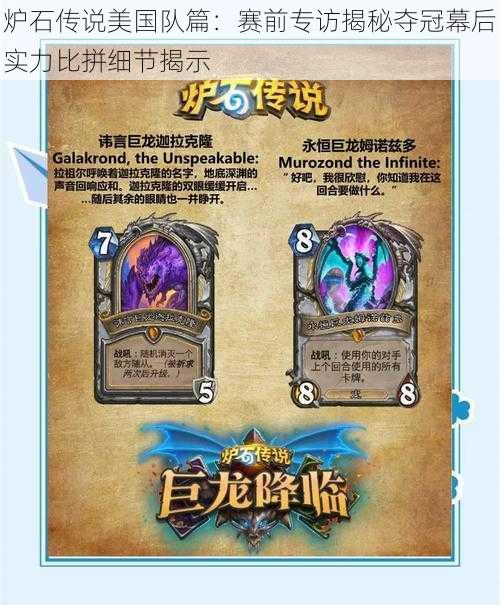 炉石传说美国队篇:赛前专访揭秘夺冠幕后实力比拼细节揭示