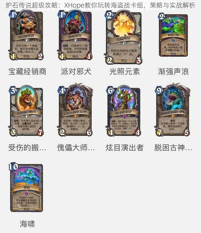 炉石传说超级攻略:XHope教你玩转海盗战卡组,策略与实战解析