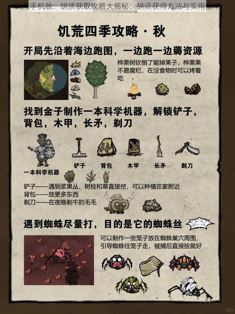饥荒手机版:胡须获取攻略大揭秘:胡须获得方法与实用指南