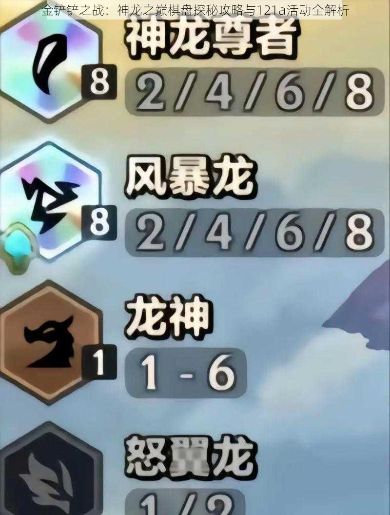 金铲铲之战:神龙之巅棋盘探秘攻略与121a活动全解析