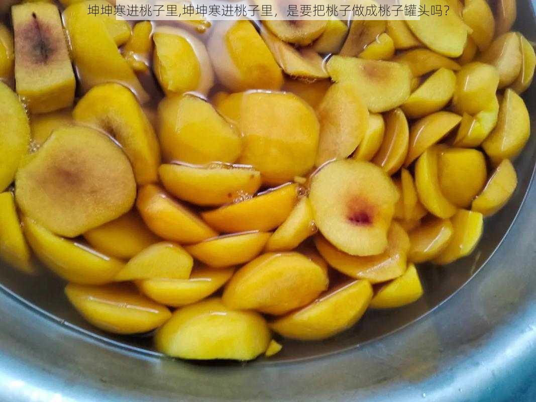 坤坤寒进桃子里,坤坤寒进桃子里,是要把桃子做成桃子罐头吗?