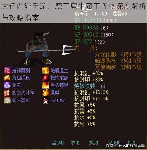 大话西游手游:魔王窟牛魔王怪物深度解析与攻略指南