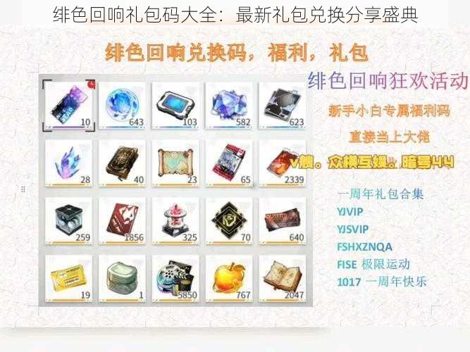 绯色回响礼包码大全:最新礼包兑换分享盛典