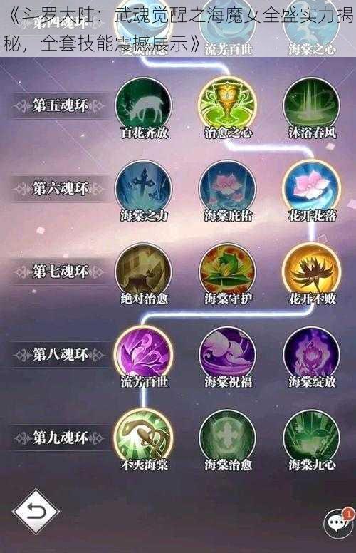 《斗罗大陆:武魂觉醒之海魔女全盛实力揭秘,全套技能震撼展示》