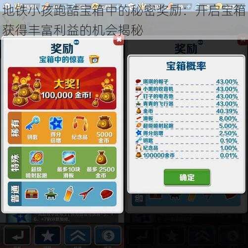 地铁小孩跑酷宝箱中的秘密奖励:开启宝箱获得丰富利益的机会揭秘