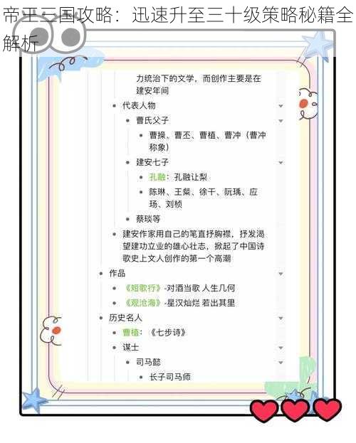 帝王三国攻略:迅速升至三十级策略秘籍全解析