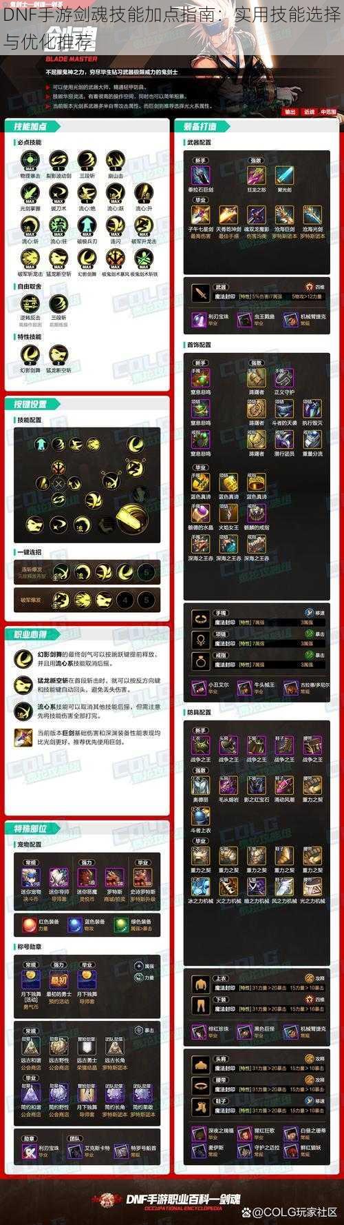 DNF手游剑魂技能加点指南:实用技能选择与优化推荐