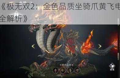 《极无双2:金色品质坐骑爪黄飞电全解析》