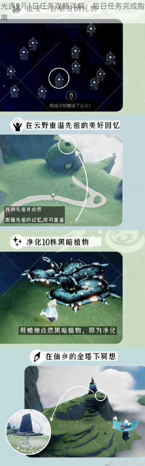 光遇9月1日任务攻略详解:每日任务完成指南
