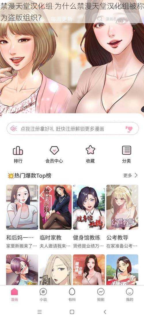 禁漫天堂汉化组 为什么禁漫天堂汉化组被称为盗版组织?