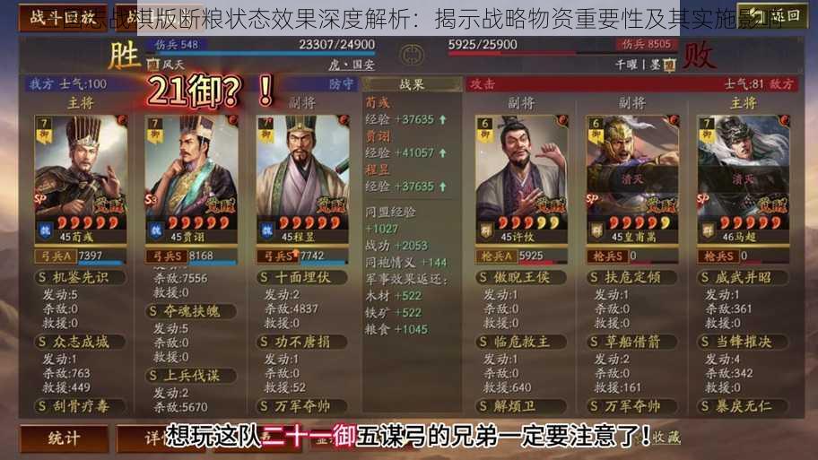 三国志战棋版断粮状态效果深度解析:揭示战略物资重要性及其实施影响