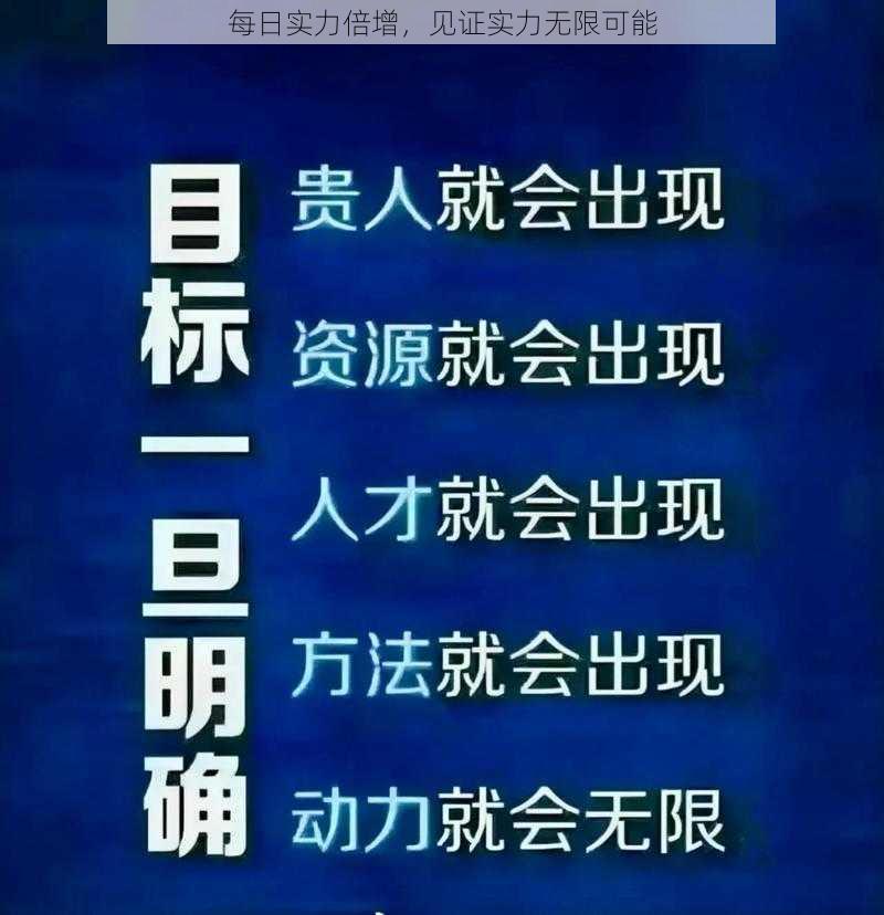 每日实力倍增,见证实力无限可能