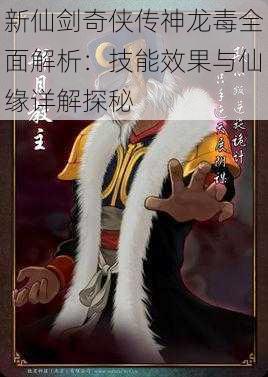 新仙剑奇侠传神龙毒全面解析:技能效果与仙缘详解探秘