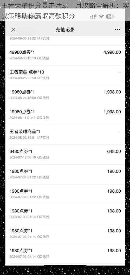 王者荣耀积分暴击活动十月攻略全解析:实战策略助你赢取高额积分