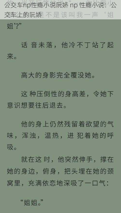 公交车np性瘾小说阮娇 np 性瘾小说:公交车上的阮娇