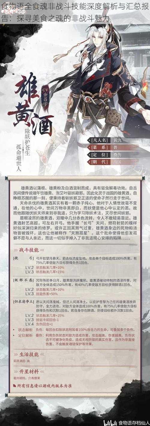 食物语全食魂非战斗技能深度解析与汇总报告:探寻美食之魂的非战斗魅力