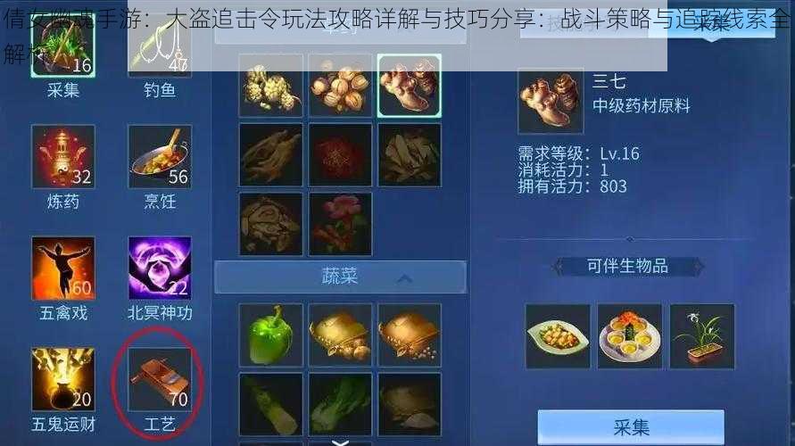倩女幽魂手游:大盗追击令玩法攻略详解与技巧分享:战斗策略与追踪线索全解析