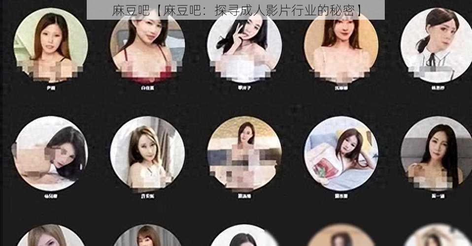 麻豆吧【麻豆吧:探寻成人影片行业的秘密】