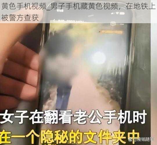 黄色手机视频_男子手机藏黄色视频,在地铁上被警方查获
