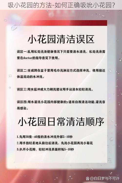 吸小花园的方法-如何正确吸吮小花园?