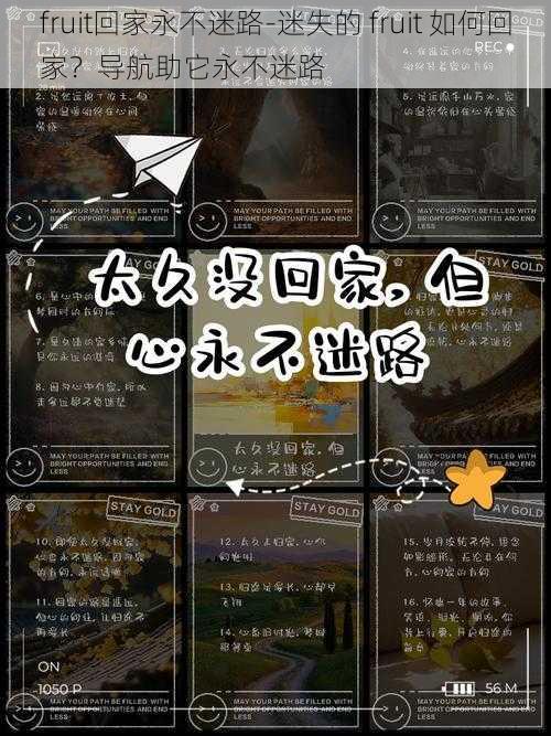 fruit回家永不迷路-迷失的 fruit 如何回家?导航助它永不迷路